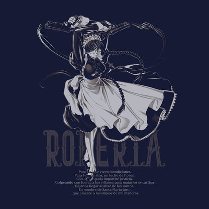 ブラック・ラグーン ラブレス家のロベルタ Tシャツ NAVY L 【01/24頃入荷】