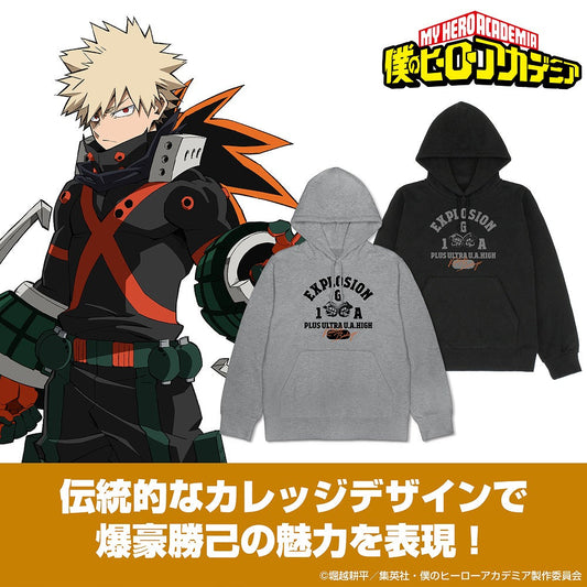 TVアニメ『僕のヒーローアカデミア』 爆豪勝己 カレッジ プルオーバーパーカー BLACK M  【03/04頃入荷】