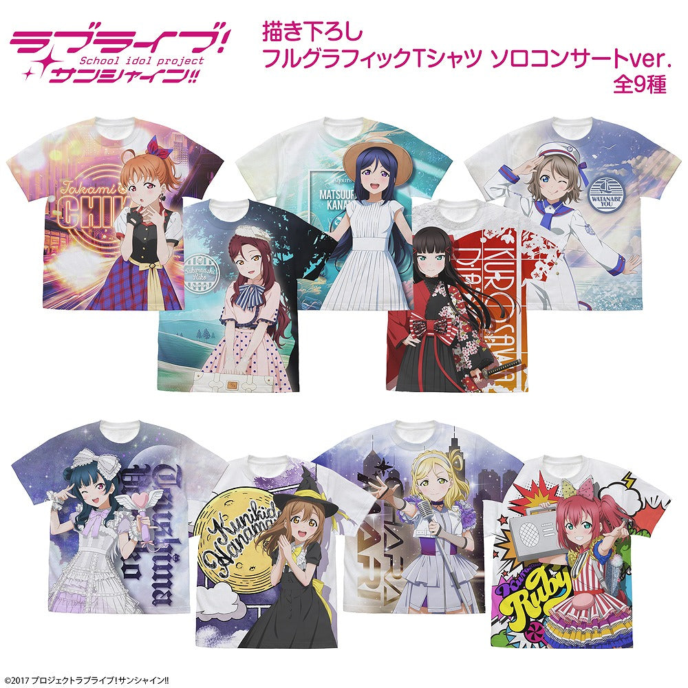 ラブライブ！サンシャイン!! 描き下ろし 国木田花丸 フルグラフィックTシャツ ソロコンサ.. WHITE S 【02/04頃入荷】