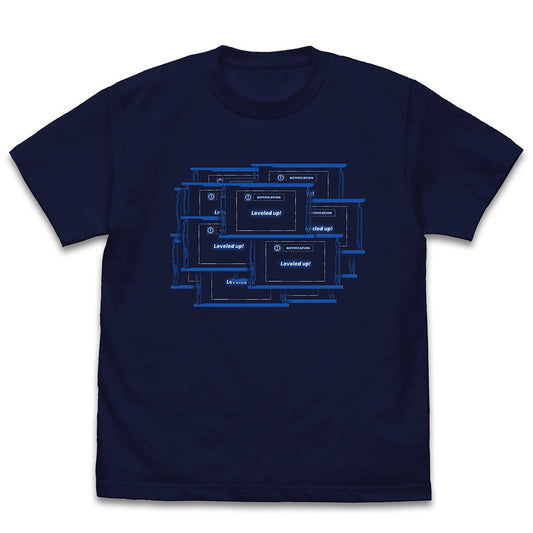 アニメ『俺だけレベルアップな件』 俺だけレベルアップ Tシャツ NAVY XL  【03/16頃入荷】