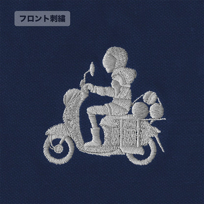 『ゆるキャン△ SEASON３』 バイク志摩リン ワンポイント刺繍ポロシャツ INDIGO S  【03/24頃入荷】