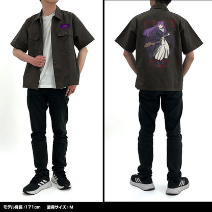 葬送のフリーレン フェルン 刺繍ワークシャツ SAND KHAKI XL 【02/04頃入荷】