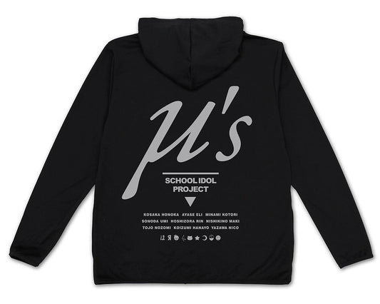 ラブライブ！ μ’s 薄手ドライパーカー BLACK XL 【02/04頃入荷】