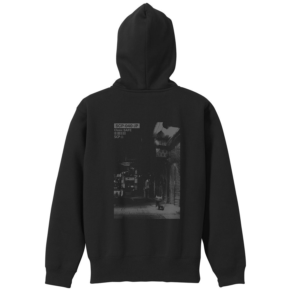 SCP財団 SCP-040-JP ねこです ジップパーカー BLACK XL  【03/04頃入荷】