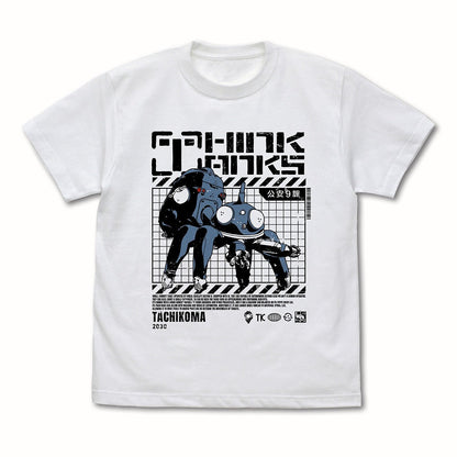 攻殻機動隊 STAND ALONE COMPLEX 思考戦車タチコマ Tシャツ WHITE L 【01/07頃入荷】