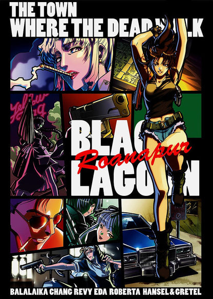 ブラック・ラグーン BLACKLAGOON フルカラーTシャツ BLACK L 【01/24頃入荷】