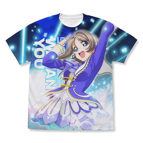 ラブライブ！サンシャイン!!The School Idol Movie Over the Rainbow 渡辺 曜 フルグラフィックTシャツ Over the Rai.. WHITE L 【02/04頃入荷】