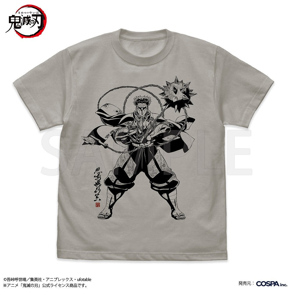 アニメ「鬼滅の刃」 悲鳴嶼行冥 岩の呼吸 Tシャツ LIGHT GRAY L  【04/24頃入荷】