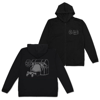 葬送のフリーレン ミミックに食べられるフリーレン 薄手ドライパーカー BLACK XXL 【02/04頃入荷】