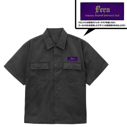 葬送のフリーレン フェルン 刺繍ワークシャツ SAND KHAKI XXL 【02/04頃入荷】