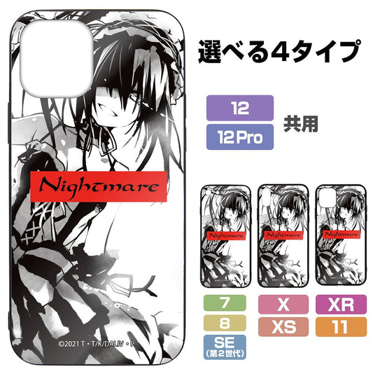 デート・ア・ライブIV 時崎狂三モノトーンVer. 強化ガラスiPhoneケース 12･12Pro共用 【02/04頃入荷】