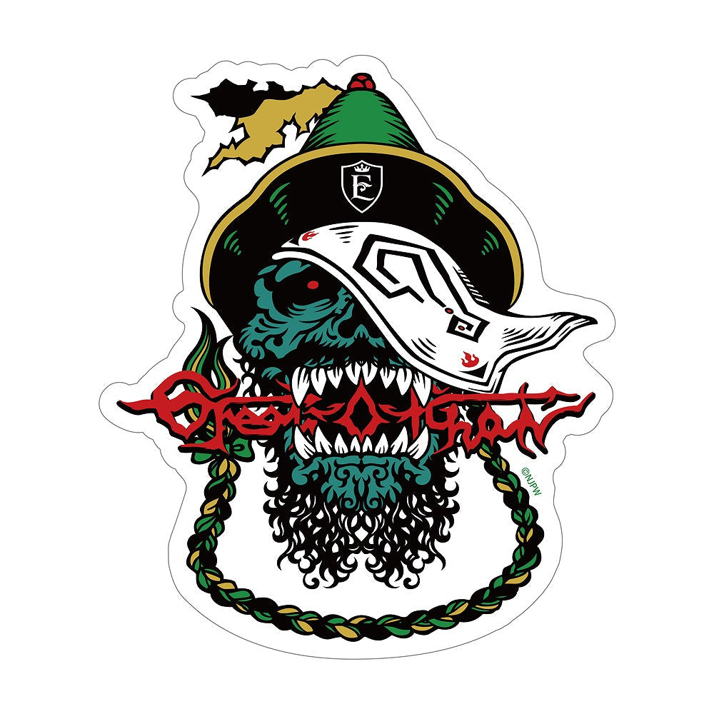 新日本プロレスリング グレート-O-カーン ドクロロゴ 屋外対応ステッカー 【02/16頃入荷】