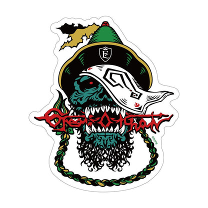 新日本プロレスリング グレート-O-カーン ドクロロゴ 屋外対応ステッカー 【02/16頃入荷】