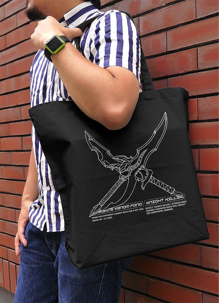 アニメ『俺だけレベルアップな件』 カサカの毒牙・ナイトキラー ラージトート BLACK  【03/16頃入荷】