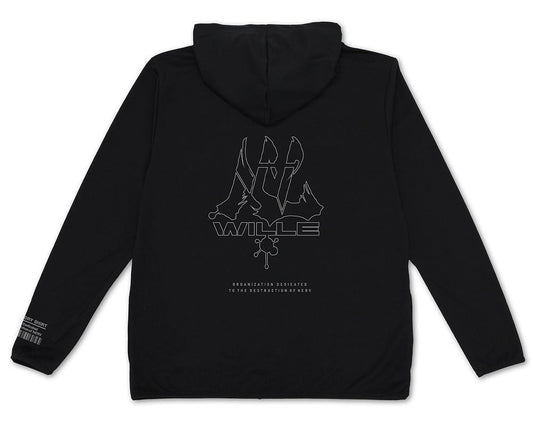 EVANGELION WILLE 薄手ドライパーカー BLACK L 【01/24頃入荷】