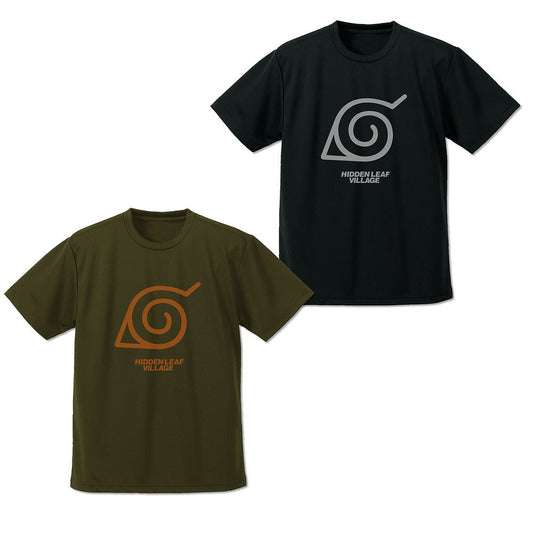NARUTO-ナルト- 疾風伝 木ノ葉隠れの里 ドライTシャツ OD M 【01/24頃入荷】