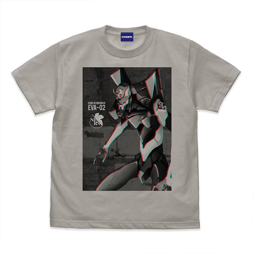 EVANGELION エヴァ2号機 エフェクトビジュアルTシャツ LIGHT GRAY M 【01/24頃入荷】
