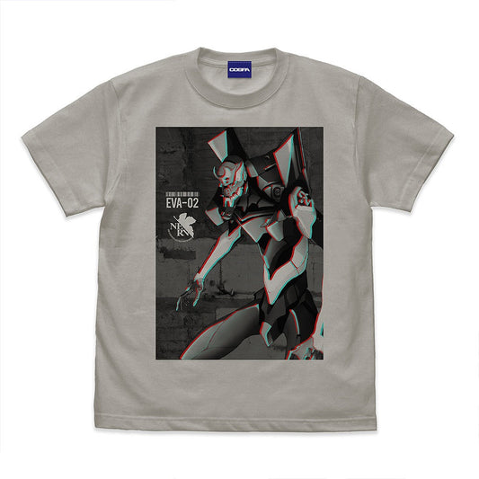 EVANGELION エヴァ2号機 エフェクトビジュアルTシャツ LIGHT GRAY M 【01/24頃入荷】