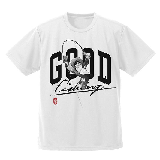 釣りキチ三平 三平のグッドフィッシング！ ドライTシャツ WHITE XL  【04/04頃入荷】