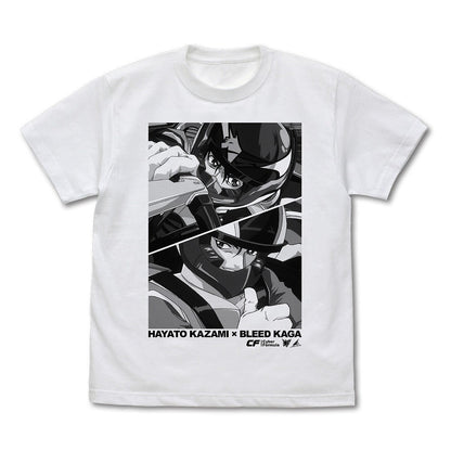 新世紀GPXサイバーフォーミュラ 風見ハヤト＆ブリード加賀Tシャツ WHITE M 【02/04頃入荷】