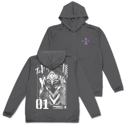 EVANGELION エヴァ初号機 薄手ドライパーカー GRAY L 【01/24頃入荷】