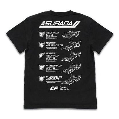 新世紀GPXサイバーフォーミュラ 歴代アスラーダ Tシャツ BLACK S 【02/04頃入荷】