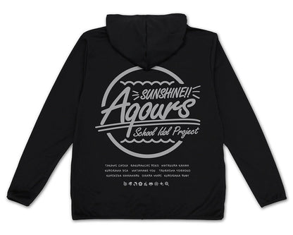 ラブライブ！サンシャイン!! Aqours 薄手ドライパーカー BLACK XL 【02/04頃入荷】