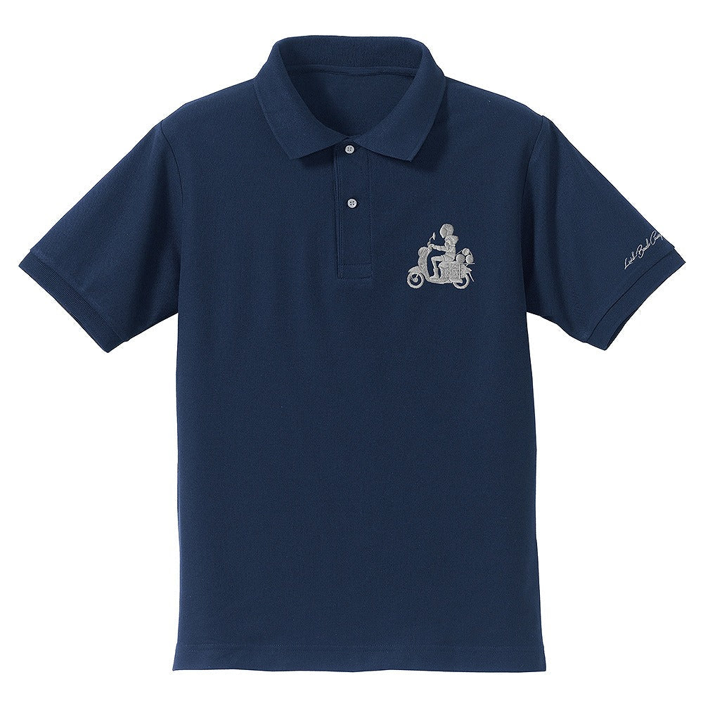 『ゆるキャン△ SEASON３』 バイク志摩リン ワンポイント刺繍ポロシャツ INDIGO L  【03/24頃入荷】