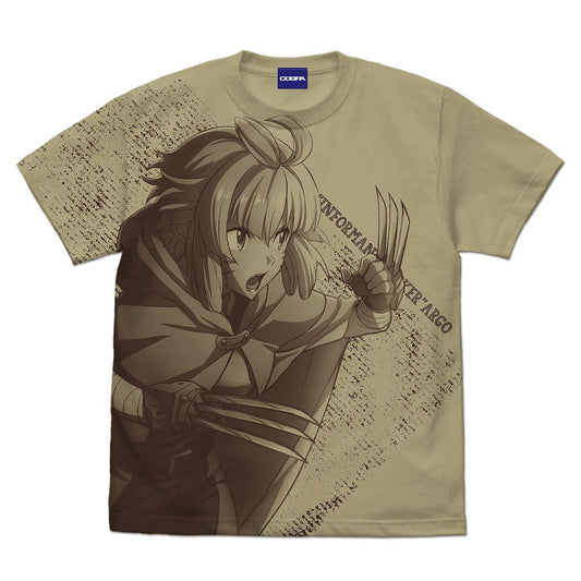 劇場版 ソードアート・オンライン -プログレッシブ- 冥き夕闇のスケルツォ アルゴ オールプリントTシャツ SAO第5層Ver. SAND KHAKI L 【01/24頃入荷】