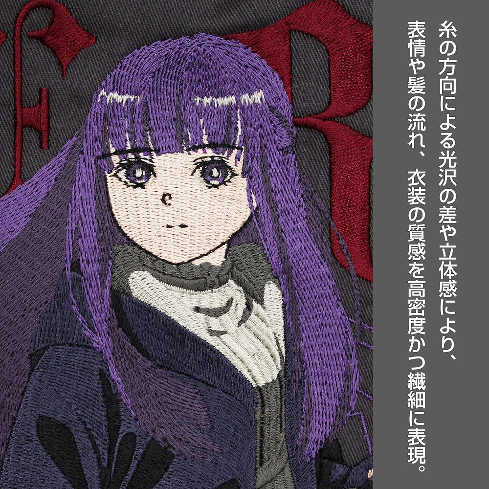 葬送のフリーレン フェルン 刺繍ワークシャツ GRAY M 【02/04頃入荷】