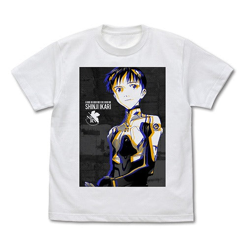 EVANGELION 碇シンジ グラフィックTシャツ WHITE L 【01/24頃入荷】