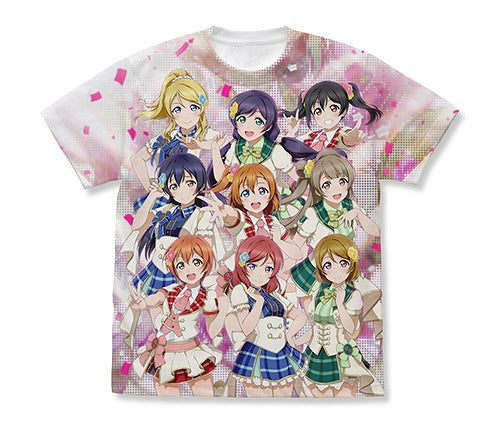ラブライブ！ μ’s フルグラフィックTシャツ WHITE S 【02/04頃入荷】